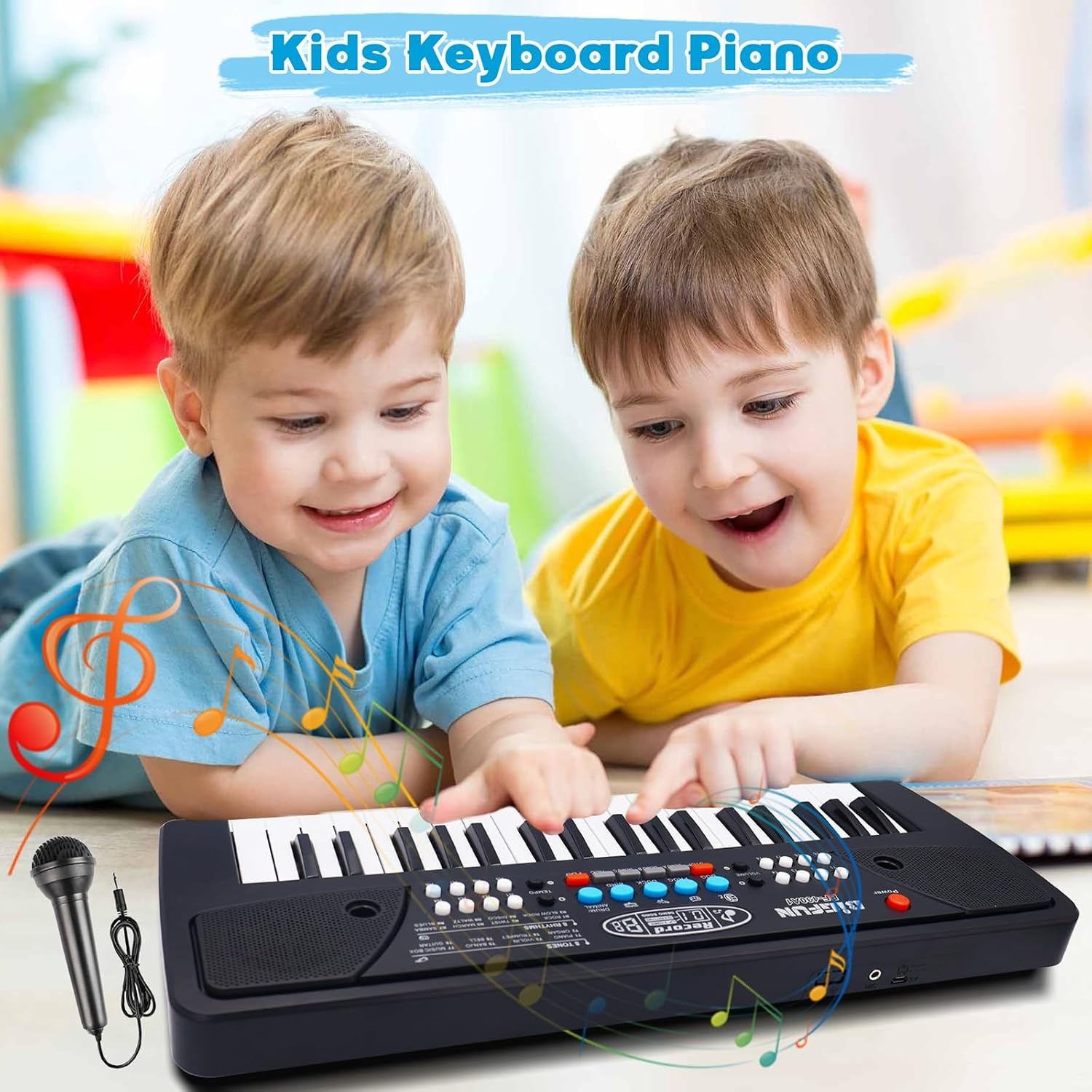 37 Toetsen Piano voor kinderen Musical Piano, kinderen Pianos toetsenbord met microfoon draagbare elektronische toetsenborden voor beginners muzikaal speelgoed voor 3 4 5 6 7 jaar oude meisjes jongens