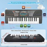 37 Toetsen Piano voor kinderen Musical Piano, kinderen Pianos toetsenbord met microfoon draagbare elektronische toetsenborden voor beginners muzikaal speelgoed voor 3 4 5 6 7 jaar oude meisjes jongens