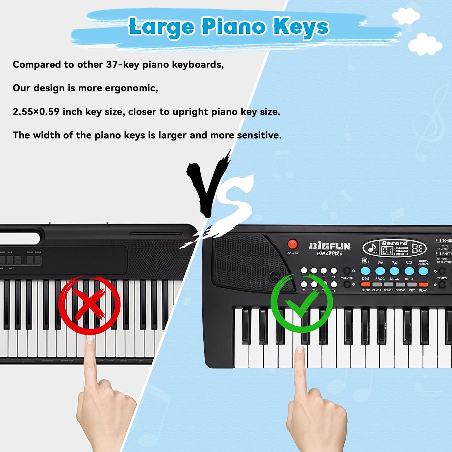 37 Toetsen Piano voor kinderen Musical Piano, kinderen Pianos toetsenbord met microfoon draagbare elektronische toetsenborden voor beginners muzikaal speelgoed voor 3 4 5 6 7 jaar oude meisjes jongens