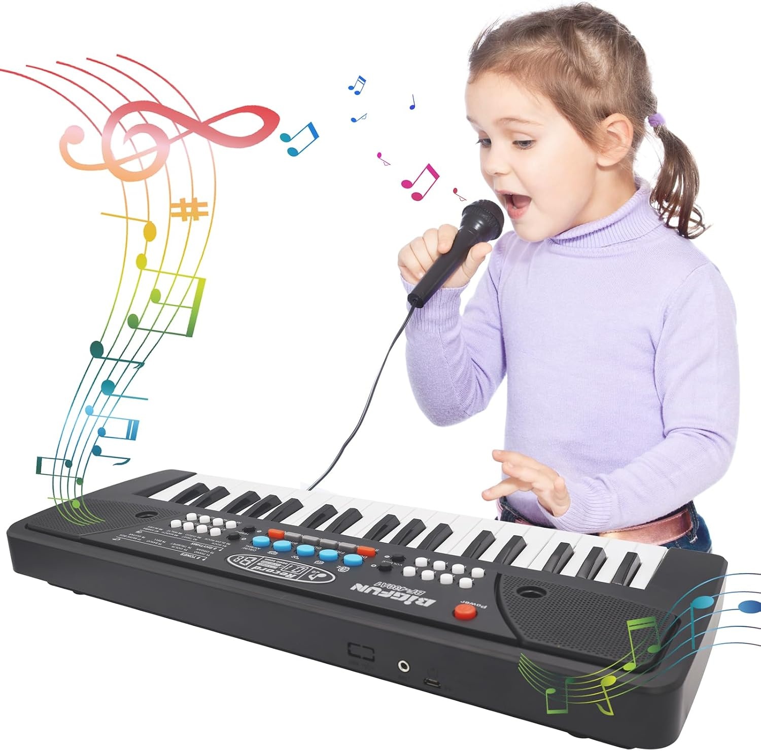37 Toetsen Piano voor kinderen Musical Piano, kinderen Pianos toetsenbord met microfoon draagbare elektronische toetsenborden voor beginners muzikaal speelgoed voor 3 4 5 6 7 jaar oude meisjes jongens