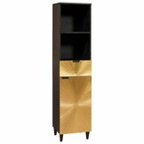 Badkamerkast Zwart/Goud Mangohout - 35% Korting