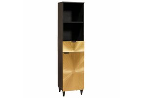 Badkamerkast Massief Mangohout Zwart/Goud 160cm - 41% Korting