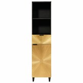 Badkamerkast Zwart/Goud Mangohout - 35% Korting
