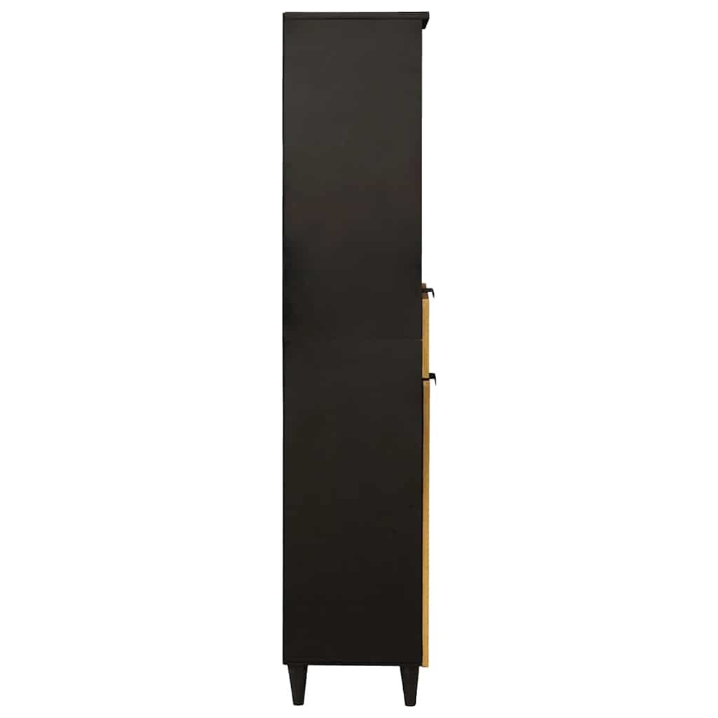 Badkamerkast Zwart/Goud Mangohout - 35% Korting