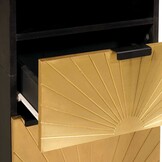 Badkamerkast Zwart/Goud Mangohout - 35% Korting