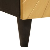 Badkamerkast Zwart/Goud Mangohout - 35% Korting