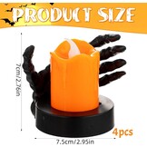 Vlamloze LED Kaarsen Halloween Decoratie (4 stuks) - 72% Korting