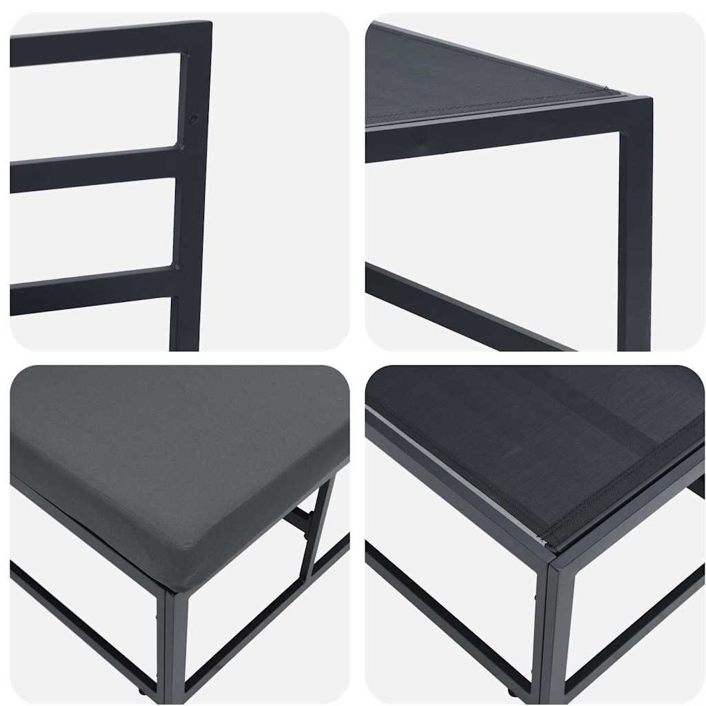 Moderne Aluminium Tuinstoel Zwart - 57% Korting