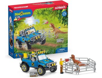 SCHLEICH 41464n Off-road voertuig met dino buitenpost dinosaurussen speelgoed speelset voor kinderen van 4-12 jaar