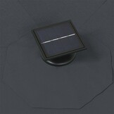 vidaXL Wandparasol met LED's 300 cm antracietkleurig