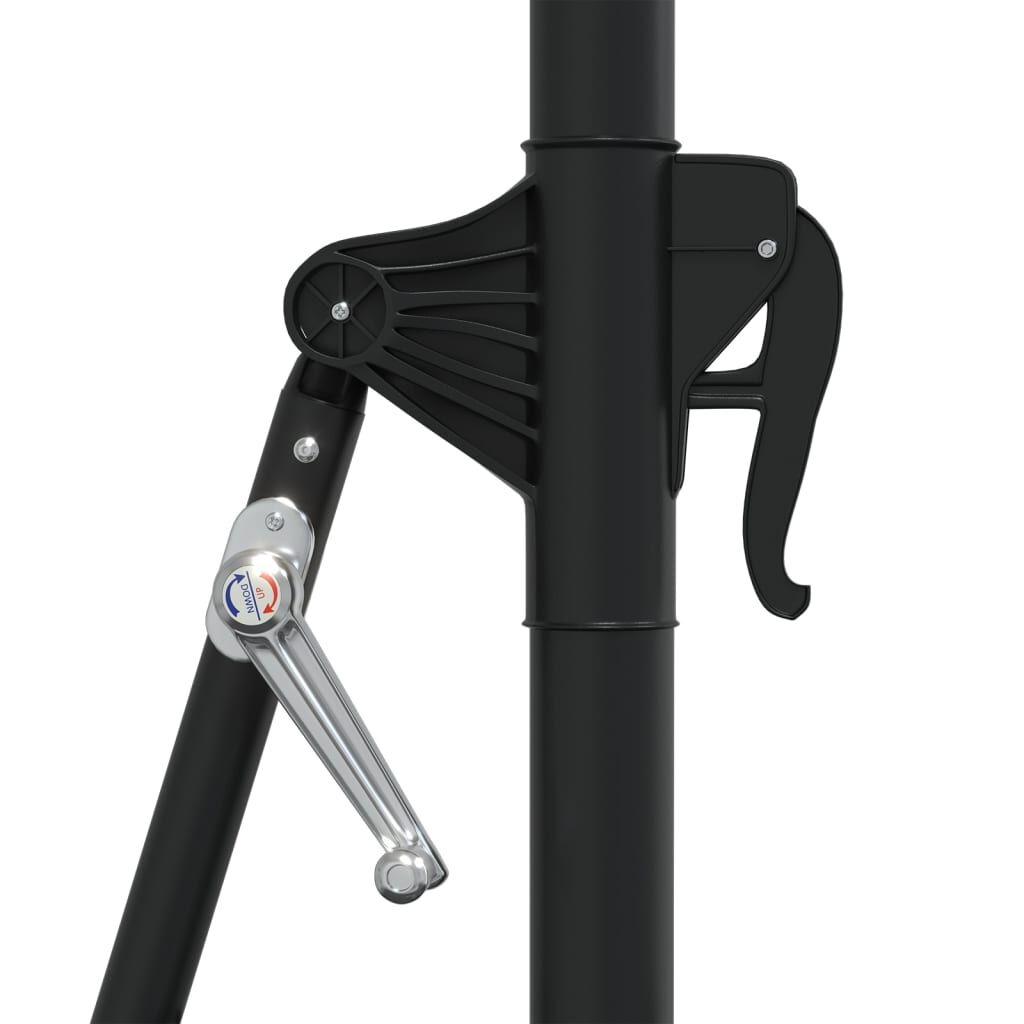 vidaXL Wandparasol met LED's 300 cm antracietkleurig