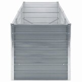 vidaXL Plantenbak verhoogd 240x80x77 cm gegalvaniseerd staal grijs