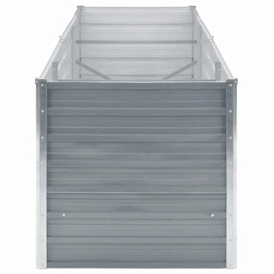 vidaXL Plantenbak verhoogd 240x80x77 cm gegalvaniseerd staal grijs