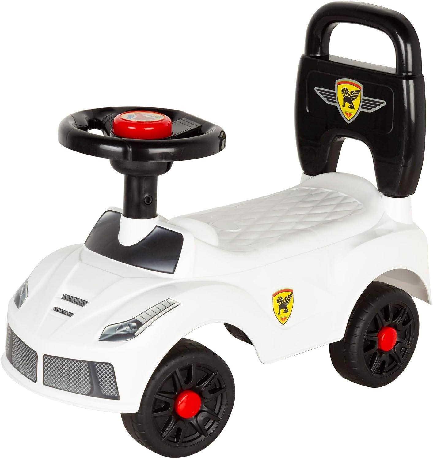 COLORBABY C'Baby loophulp voor baby's, 4 wielen, ergonomische zitting, draagvermogen 15 kg, stuur en claxon, babyspeelgoed, actieve spelletjes, outdoor-activiteiten, vanaf 18 maanden (39575)