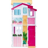 Barbie Herenhuis met 3 Verdiepingen, poppenhuis met lift, schommelstoel, meubels en accessoires, inklapbaar, dus gemakkelijk mee te nemen, DLY32 | Lift, schommelstoel, meubels en accessoires, vouwen voor draagbaarheid en reizen (exclusief Amazon)