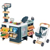 Smoby - Maxi Market - Supermarket for children - Shopping cart, shelves, boxes, vegetables, fruits - Cooling area - Numerous accessories - From 3 years old - Made in France