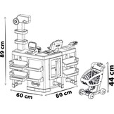 Smoby - Maxi Market - Supermarket for children - Shopping cart, shelves, boxes, vegetables, fruits - Cooling area - Numerous accessories - From 3 years old - Made in France