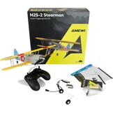 Amewi AMXFlight N2S-2 Stearman 360mm 6G/3D 6-kanaals RTF op afstand bestuurbaar vliegtuig RC