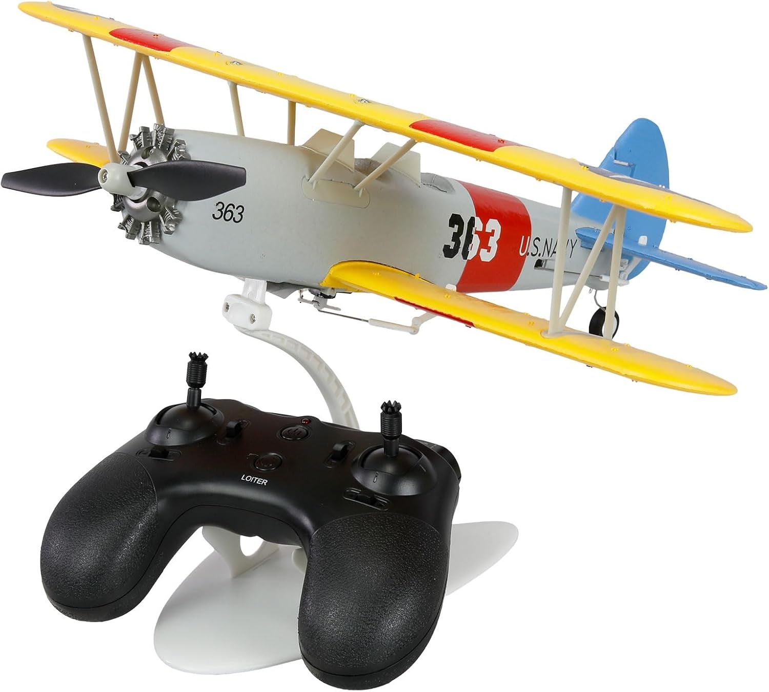 Amewi AMXFlight N2S-2 Stearman 360mm 6G/3D 6-kanaals RTF op afstand bestuurbaar vliegtuig RC