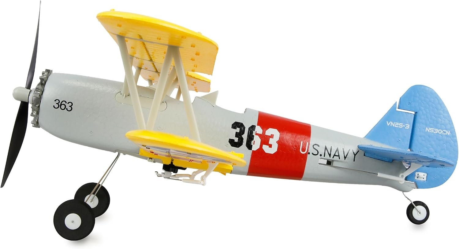 Amewi AMXFlight N2S-2 Stearman 360mm 6G/3D 6-kanaals RTF op afstand bestuurbaar vliegtuig RC