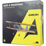 Amewi AMXFlight N2S-2 Stearman 360mm 6G/3D 6-kanaals RTF op afstand bestuurbaar vliegtuig RC