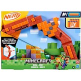 Nerf Minecraft Bow-dartblaster, doorladen met terugtrekpees, 8 Nerf N1-darts, alleen te gebruiken met Nerf N1-dartblasters, leeftijd 8+