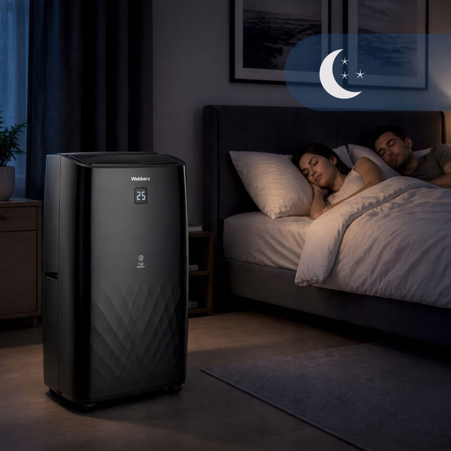 Mobiele airco 9000 BTU - wifi - verwarmen en ontvochtigen