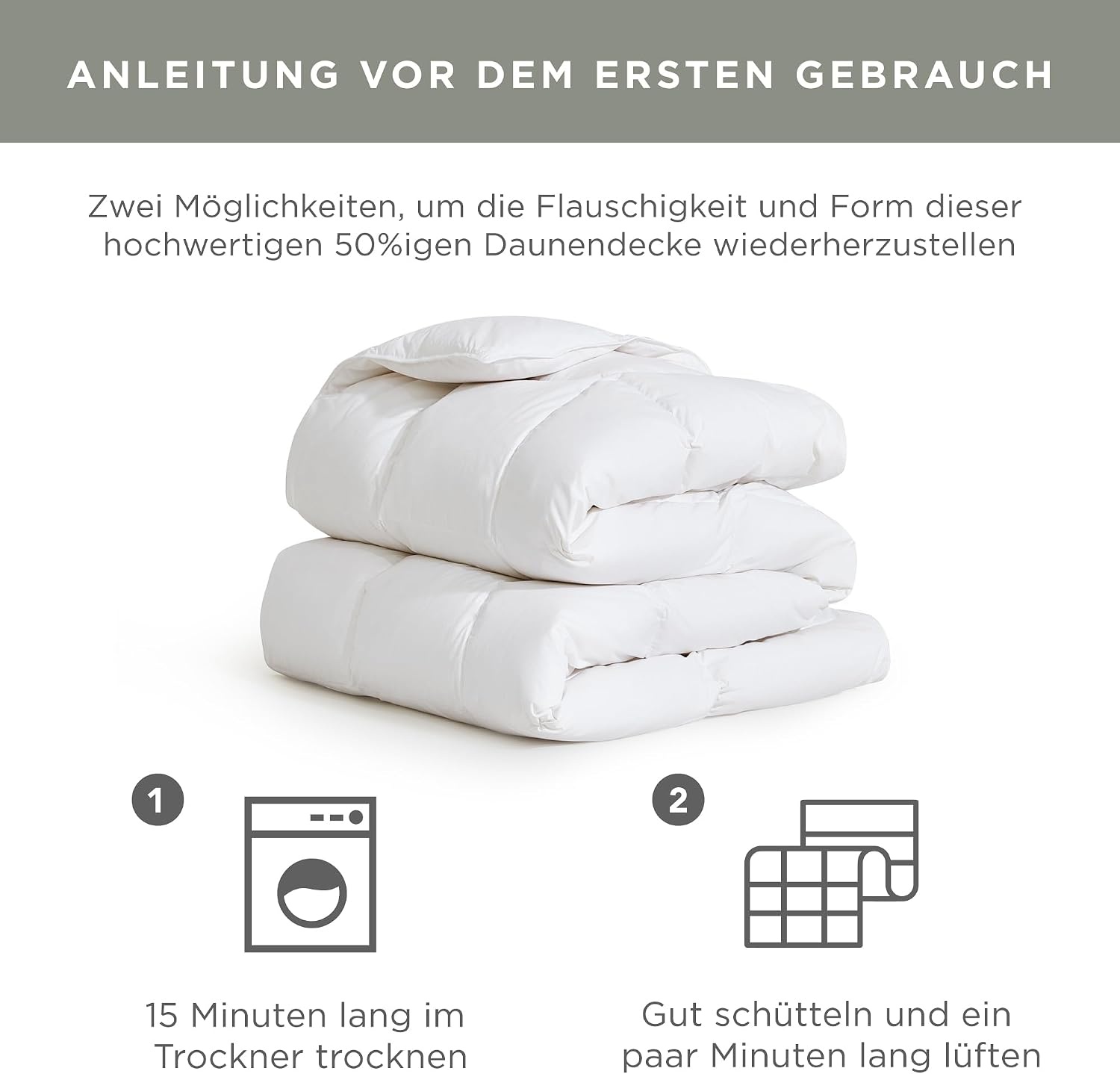 Dekbed Winter 200x200 cm 50% dons 50% veren 100% katoen overtrek anti-allergie Oeko-Tex 100 Downpass