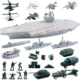 deAO Aircraft Carrier, Scale Model Toy, Fighter Planes, Warships, Military Vehicles, Slaughter Ship