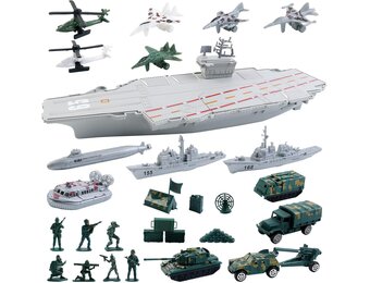 deAO Aircraft Carrier, Scale Model Toy, Fighter Planes, Warships, Military Vehicles, Slaughter Ship