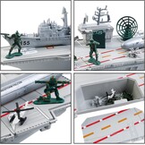 deAO Aircraft Carrier, Scale Model Toy, Fighter Planes, Warships, Military Vehicles, Slaughter Ship