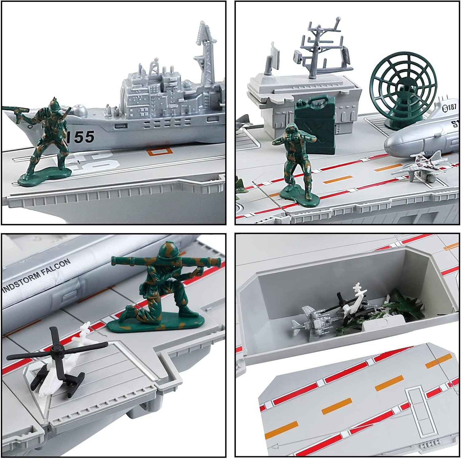 deAO Aircraft Carrier, Scale Model Toy, Fighter Planes, Warships, Military Vehicles, Slaughter Ship