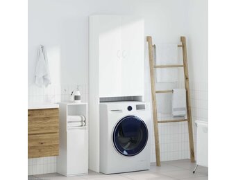 vidaXL Wasmachinekast 64x25,5x190 cm wit