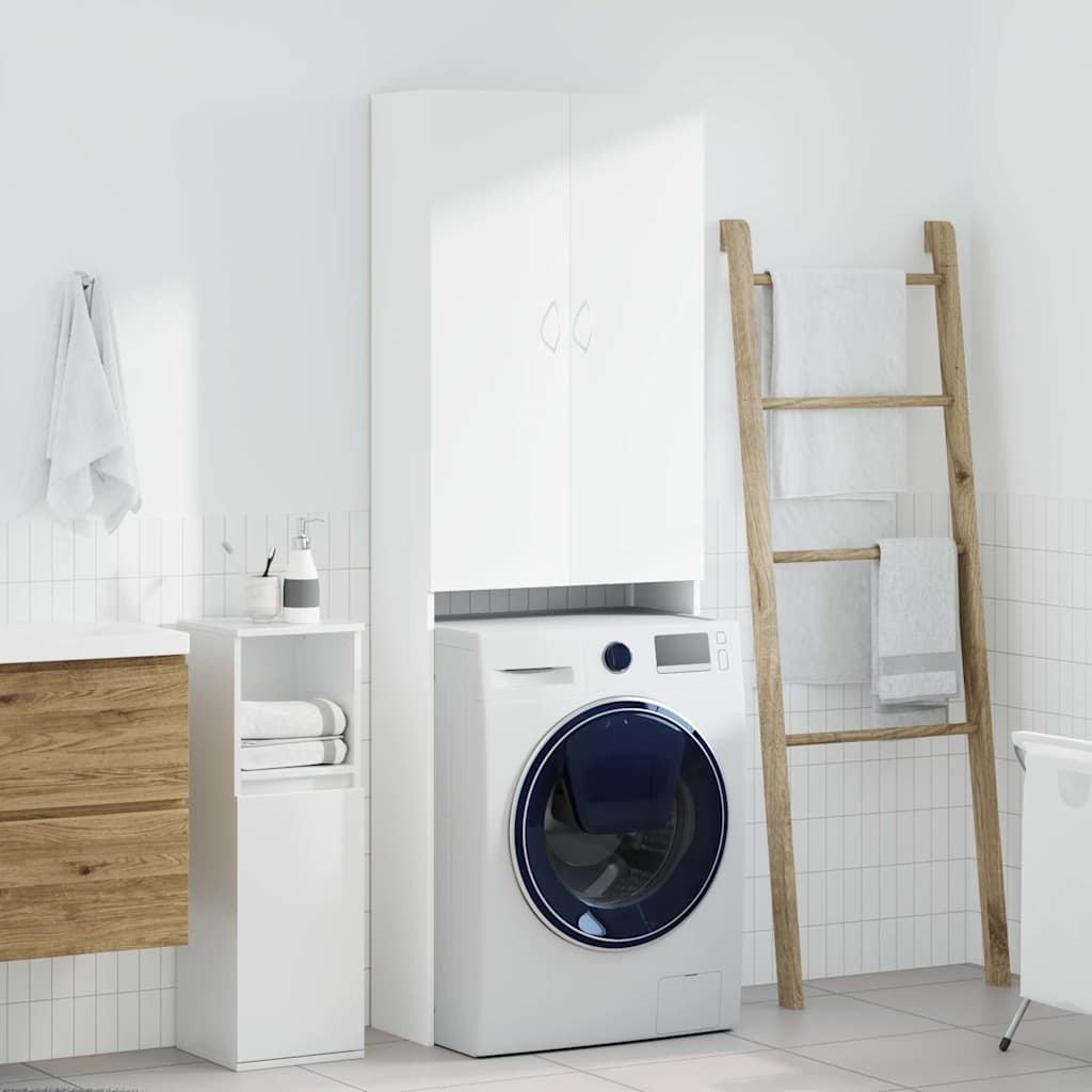 vidaXL Wasmachinekast 64x25,5x190 cm wit