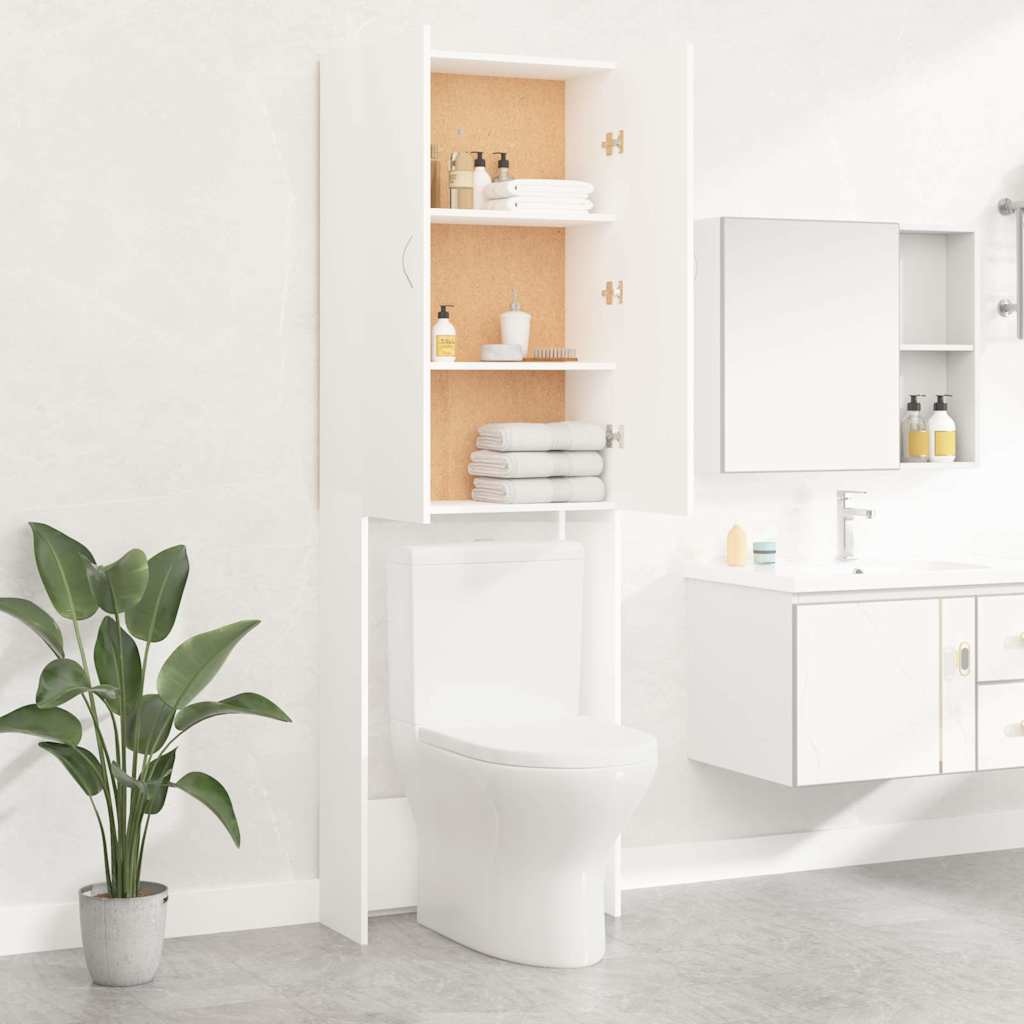 vidaXL Wasmachinekast 64x25,5x190 cm wit