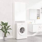 vidaXL Wasmachinekast 64x25,5x190 cm wit