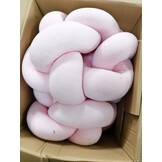 Bedomranding Vlechtkussen Kinderbed 3,5m Lichtroze | Katoen | 25cm Breed | -62%