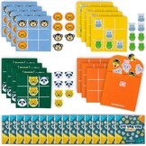 BONNYCO Tic Tac Toe van Jungle Dieren Party Bag Vullers voor Kinderen Unisex Pack 16. Kinderfeest Vullers, Kinderfeestcadeaus. Kant-en-klare Feesttasje, Pinata Filler Prijzen, Kinderfeestgunsten