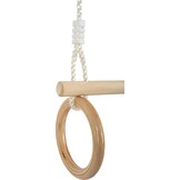 small foot 11909 Trapeze w/houten gymnastiekringen, voor montage op schommel of klimuitrusting, voor kinderen vanaf 3 jaar speelgoed, bruin, normaal