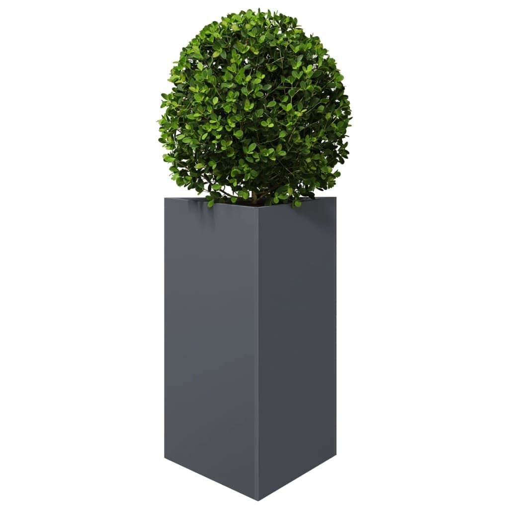 VidaXL Plantenbakken Staal Antraciet - 2 Stuks Driehoek 50x43x75 cm