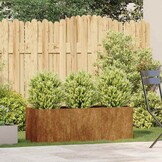 Roestige Plantenbak Staal 120x40x40 cm - 29% Korting