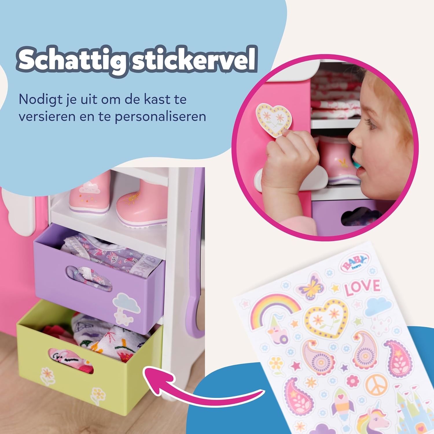 BABY born Regenboog Poppenkast - 34% Korting