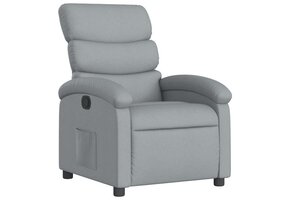 Lichtgrijze Verstelbare Fauteuil van Stof - 41% Korting
