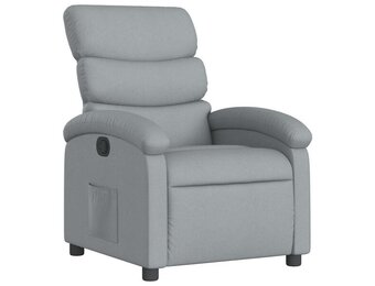 Lichtgrijze Verstelbare Fauteuil van Stof - 41% Korting