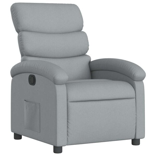 Lichtgrijze Verstelbare Fauteuil van Stof - 41% Korting