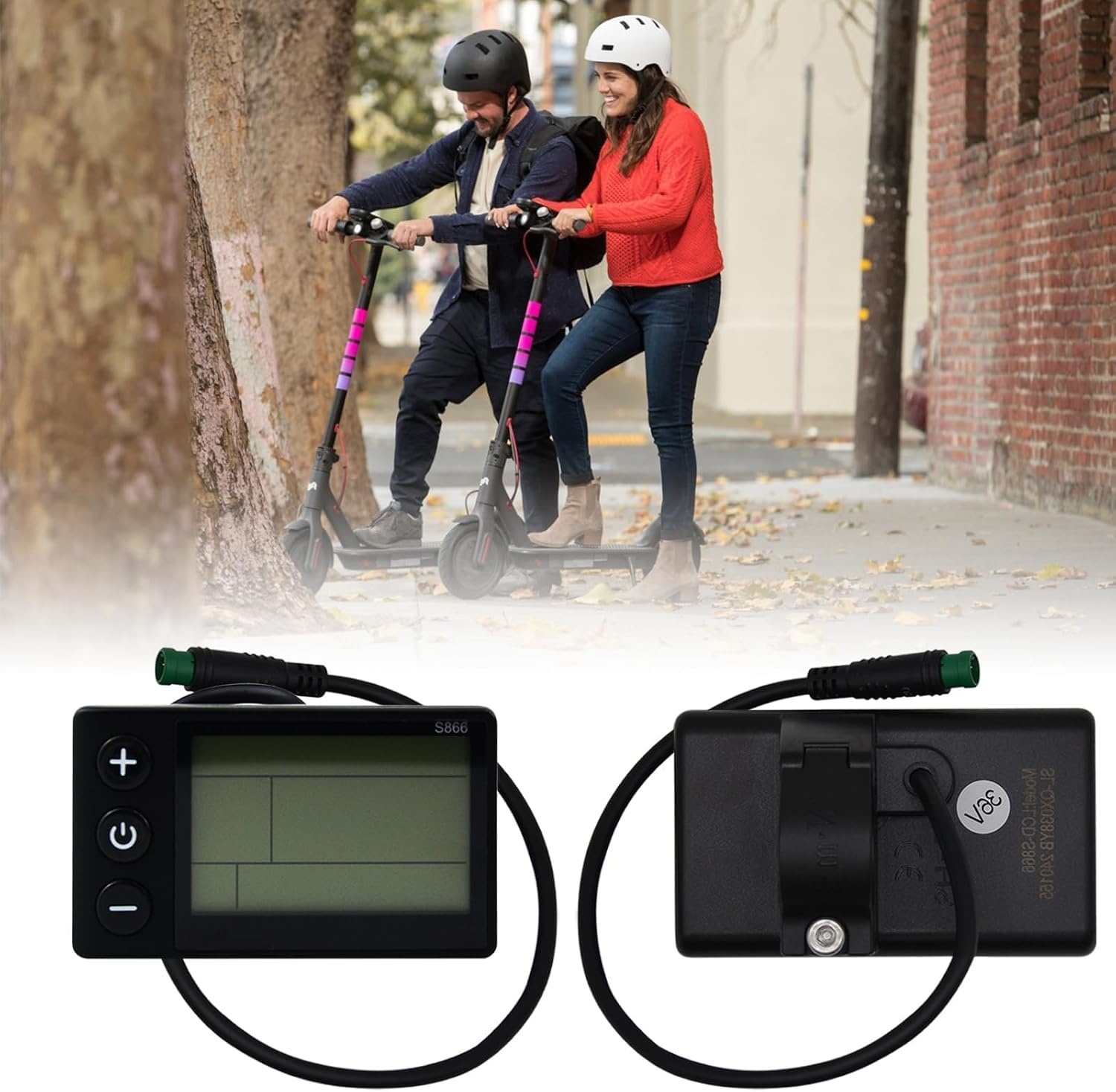 Fietscomputer LCD S866 voor E-bike & Scooter | 24-60V | Waterdicht | 33% Korting