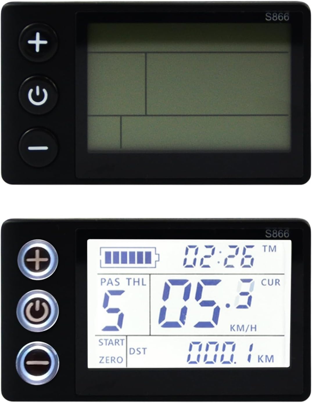 Fietscomputer LCD S866 voor E-bike & Scooter | 24-60V | Waterdicht | 33% Korting