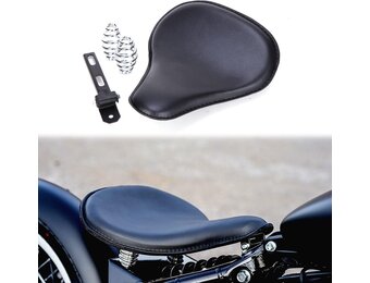 Kunstlederen Zadel met Veren en Beugel voor Custom Motoren | 34% Korting