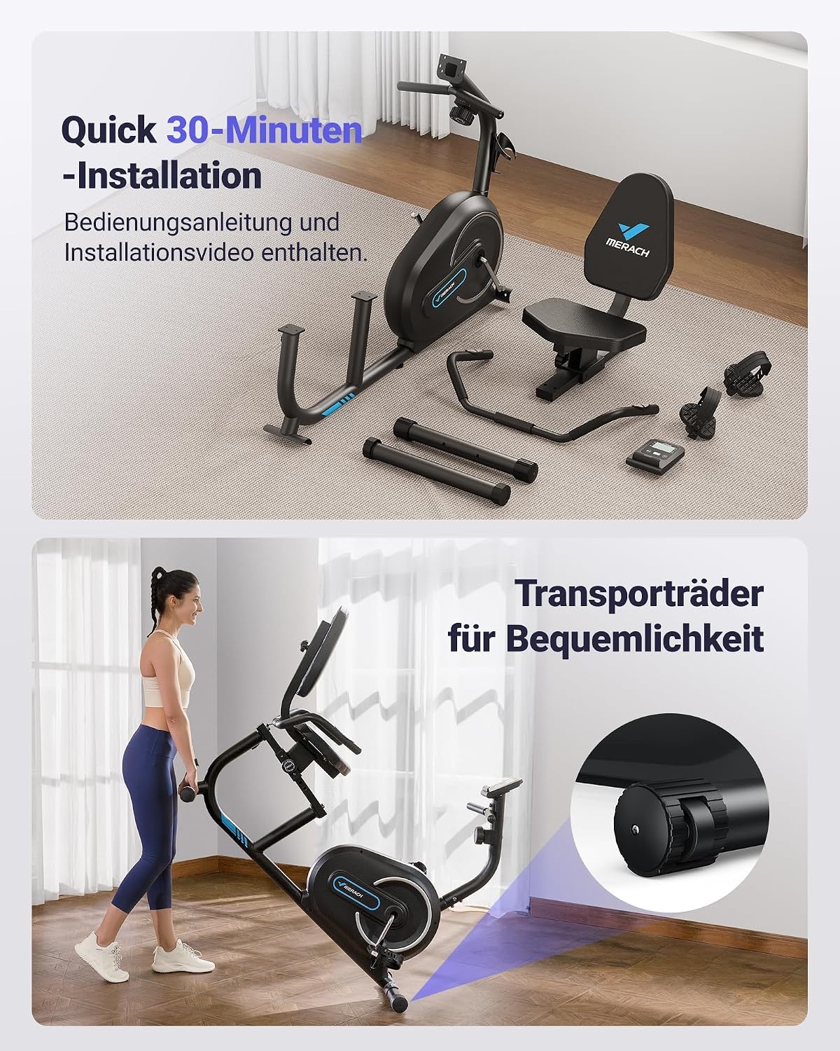 Ligfiets Hometrainer met 8 Weerstanden & Bluetooth - 35% Korting