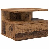 Drijvend Nachtkastje Oudhout 40x31x28 cm - 34% Korting!